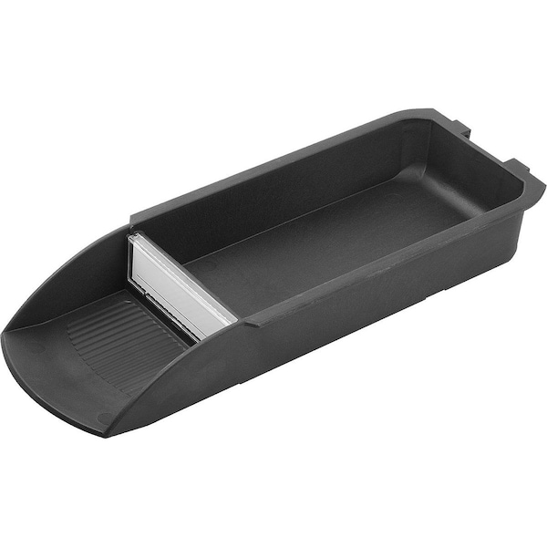 Grab Container, For Mounting Profile, Antistatic, Form:D, B=110, 6, L=286, H=40, Polyamide Black